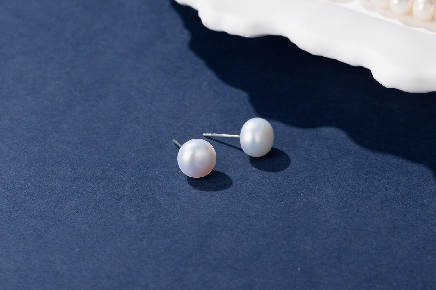 本真珠イヤリング パールピアス　レディース　美品 あこや真珠 ピアス 7.5-8.0mm K18 K14WG 日本製 保証書付 パール